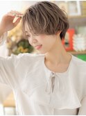 ボブマッシュショートくせ毛風センターパートh3志木20代30代40代