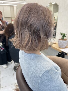 ソエル(Sowel) 【MAHO】ボブ/ミルクティーベージュ/ブリーチカラー