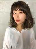 インナーカラー×ベージュ