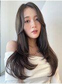 ロングおくれ毛顔周りレイヤー_F20407