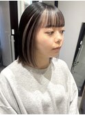 花田/ボブブリーチインナーカラーホワイトミルクティー下北沢
