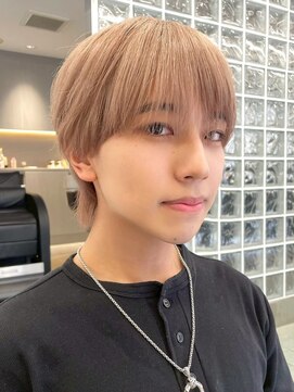 サンクマーケット 渋谷(cinq MARKET) 渋谷メンズブリーチカラーミルクティーベージュセンターパート