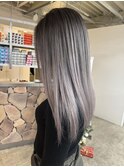 ラベンダーシルバーアッシュバレイヤージュ/阿部