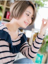 カバーヘア ブリス 北浦和(COVER HAIR bliss)&nbsp;くすみベージュヘルシースタイル耳かけボブh4北浦和20代30代40代