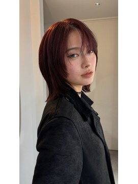 ブリーチなしワインレッド【中村】