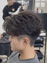 エデアンホンテン メンズサロン(EDEAN 本店 （旧：EDEAN 上通）)&nbsp;フェザーショートフェザーパーマセンターパート熊本メンズカット