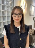 シースルーバング ぷつっとカット レイヤーカット 艶髪 恵比寿