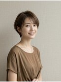 大人可愛い小顔丸みショート◎耳かけアレンジで女性らしさUP