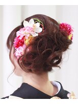 アービング(a'bing) 大人可愛い☆編み込みアレンジ♪成人式前撮り和装アップスタイル