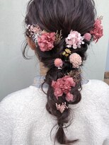 マーシィ(MARCIE) ドライフラワー×ヘアセット/ラベンダーグレージュカラー