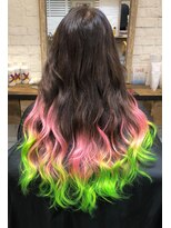 ヘアーエクステンド エフ 渋谷(f)&nbsp;鬼滅カラー　甘露寺瑠璃スタイル