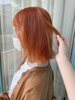 サミット ウル(SUMMIT ulu.)&nbsp;【ulu yui】ペールオレンジぷつっとボブ