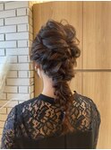 ヘアセット 編みおろし ローポニー
