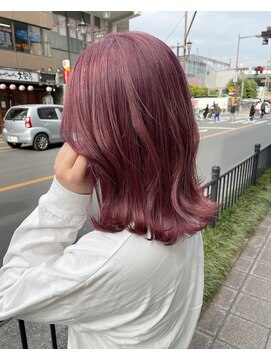 ラウブロッサム 大宮西口店(Lau Blossom) チェリーピンクピンクブラウンダブルカラー大宮髪質改善