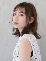 プライベートサロン キッテ(private salon kitte.)&nbsp;シースルーバングのミディアムヘア