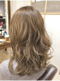 tuuli☆30代40代ペールベージュ切りっぱなしミディアム　11