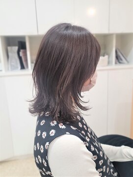 e.m.a プレミアムビューティーサロン 栄駅店(e.m.a PREMIUM BEAUTY SALON) 透明感グレージュカラー×レイヤーミディ