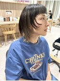 ミディアムウルフ インナーカラー