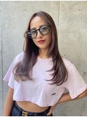 海外風レイヤー 美髪イメチェン チェリーブラウン 八王子