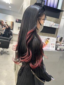 キング(K!ng) 縮毛矯正髪質改善ハイライトレイヤーカット楠葉美容室エクステ