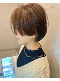 20代30代40代大人可愛い切りっぱなしショートボブ