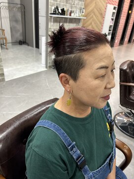 シェミール(CHEMIR) ニシグチstyle【マンバンヘア/ピンクカラー/ツーブロック女子】