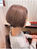透明感ハイライトボブ