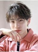 フェザーパーマシースルーフェザーショートニュアンスパーマ韓国