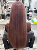 【レミー100%/54cm】 シールエクステ×カラー×レイヤーカット