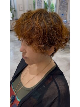ドクターズサロン レラパール ゆるパーマ/くせ毛風/ハンサムショート/イメチェン/春夏オレンジ