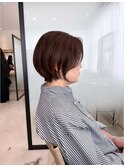 チェリーブラウン上品フォルムショート