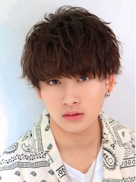 オーシャントーキョーウエスト 心斎橋 (OCEAN TOKYO WEST) シースルーセンターパートツーブロックラウンドマッシュウルフ