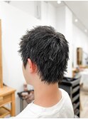 【メンズ★大名】黒髪スパイキーショート×刈り上げなし