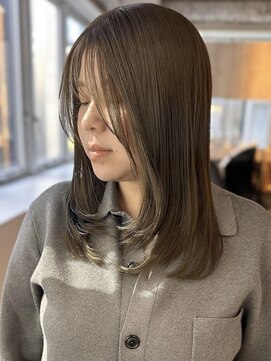 マッシュ チャヤマチ(MASHU chayamachi) 柔らか透明感/ブリーチなし/オリーブブラウン/大阪梅田