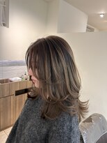 ヘアープルトワ バタフライレイヤー バレイヤージュ シャドールーツ