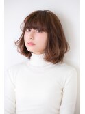 【aRiettaスタイル】大人ガーリー/ふんわりボブ/小顔カット/銀座