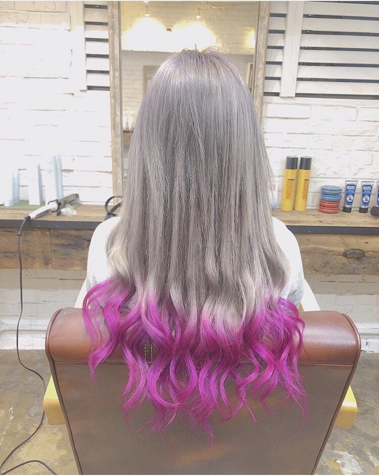 グレーピンクグラデーション：L075886540｜ヘアーエクステンド エフ