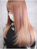【.eer/ディア】艶ハイトーン×ピンキーキャラメリゼ/担当:中山