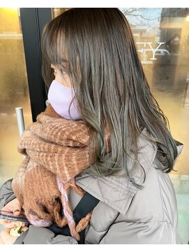 アイフィ(iFY) 【iFY 千葉】ミディアムレイヤー×オリーブカラー