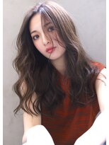 ブラン 栄(Blanc)&nbsp;【Blanc】重めAラインロング＿グレージュアッシュ＿716