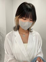 ツキ 横浜店(tuki)&nbsp;イヤリングカラーインナーカラーハイライトフェイスフレーミング