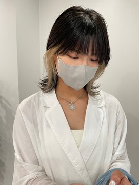 ツキ 横浜店(tuki) イヤリングカラーインナーカラーハイライトフェイスフレーミング