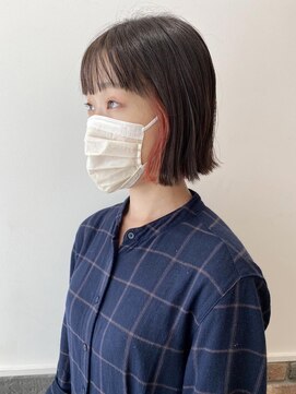 ネオリーブシェリエ 浅草店(Neolive cherie) 浅草　インナーカラー　オレンジ　20代30代40代