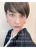 [代々木]ナチュラルピンクスイートAラインの甘辛ショートボブ