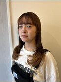 裾カラーをいかして顔まわりレイヤー