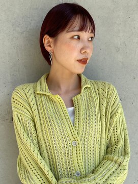 シーン(SCENE) コンパクトボブ レッドブラウン ワイドバング【天神/今泉】