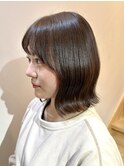 10代20代30代大人可愛い×ナチュラルボブ×グレーベージュ