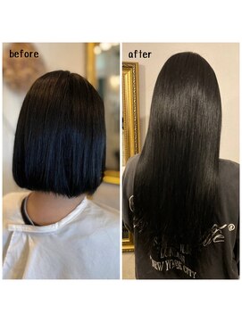 エクステンション キュー(extension Q) プルエクステ/ダイヤモンド毛質52cm(胸下)