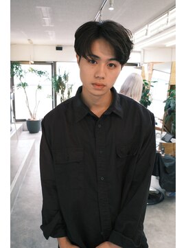 ネルケ 立川(nelke) センターパートニュアンスパーマ_10代20代30代