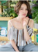 くせ毛風ニュアンスバレイヤージュウルフボブh3川口30代40代50代